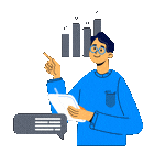 Man holding a clipboard, pointing into the distance